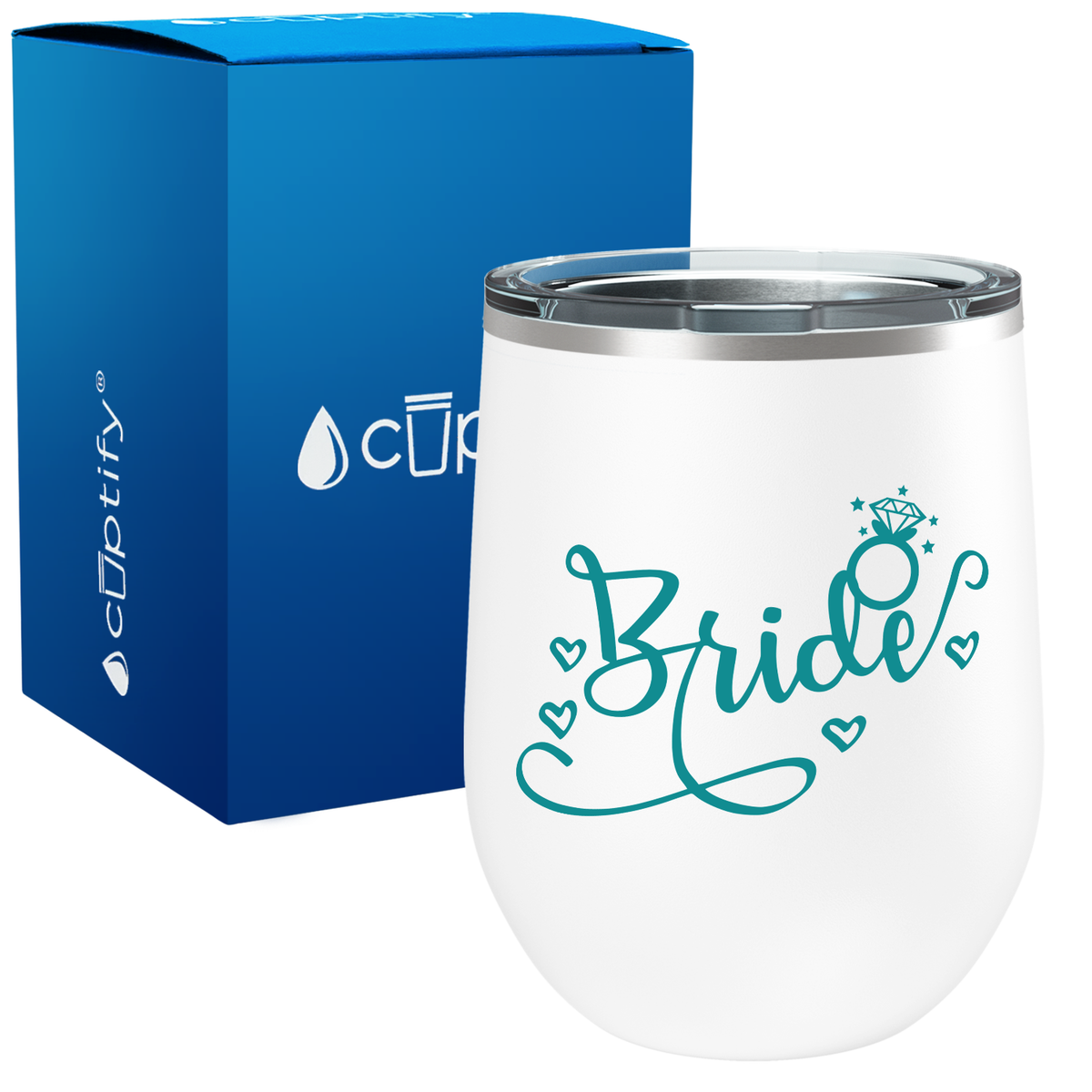 Bride Ring 12oz Bridal Shower Wine Tumbler