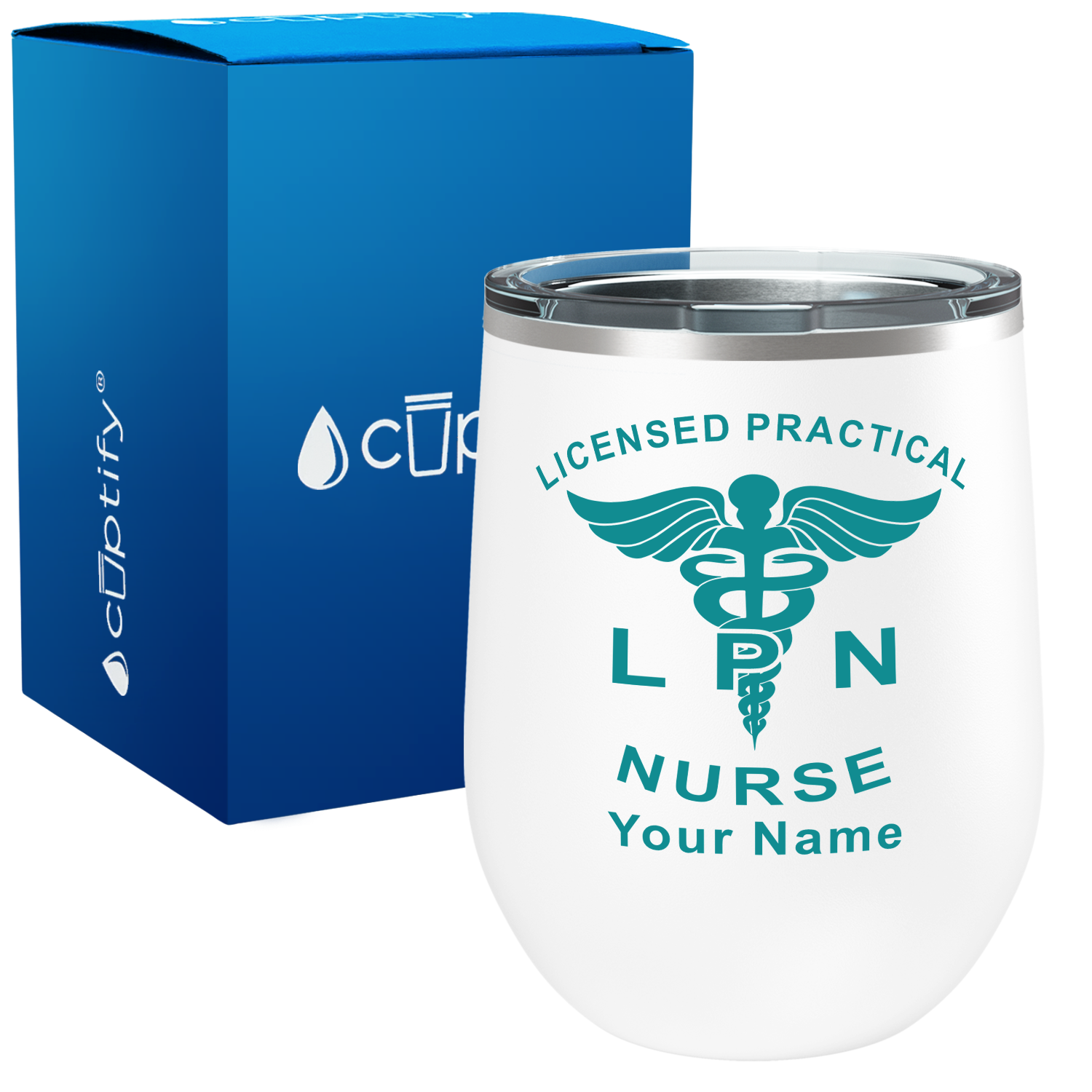 Personalized LPN Licensed Practical Nurse 12oz Medical Wine Tumbler