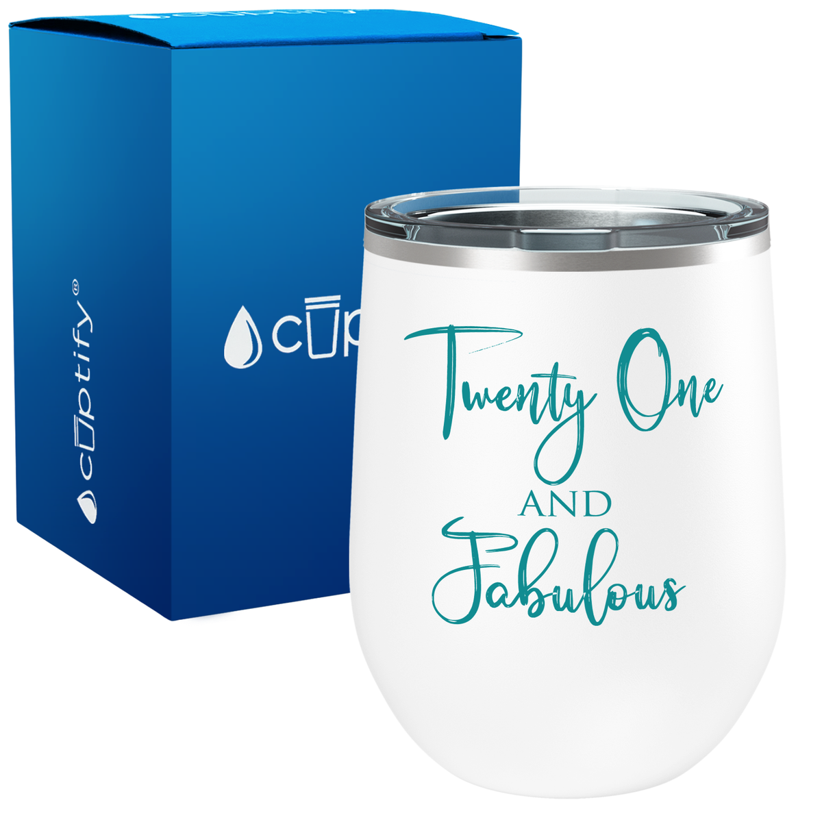 Twenty One and Fabulous 12oz Birthday Wine Tumbler