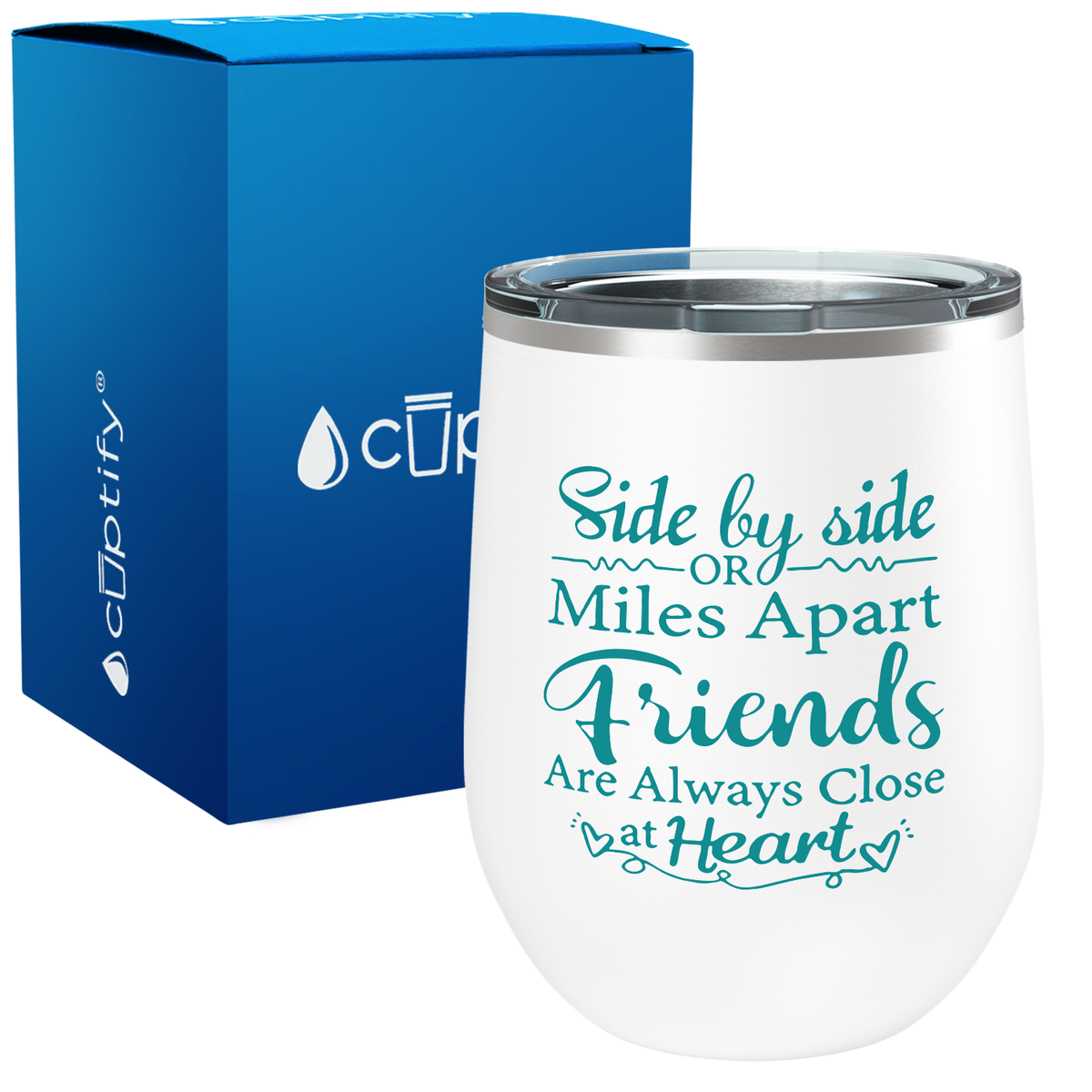 Side by Side 12oz Best Friend Wine Tumbler