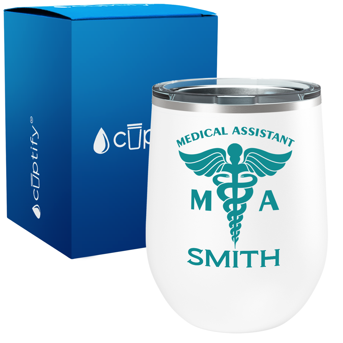 Personalized MA Medical Assistant 12oz Medical Wine Tumbler