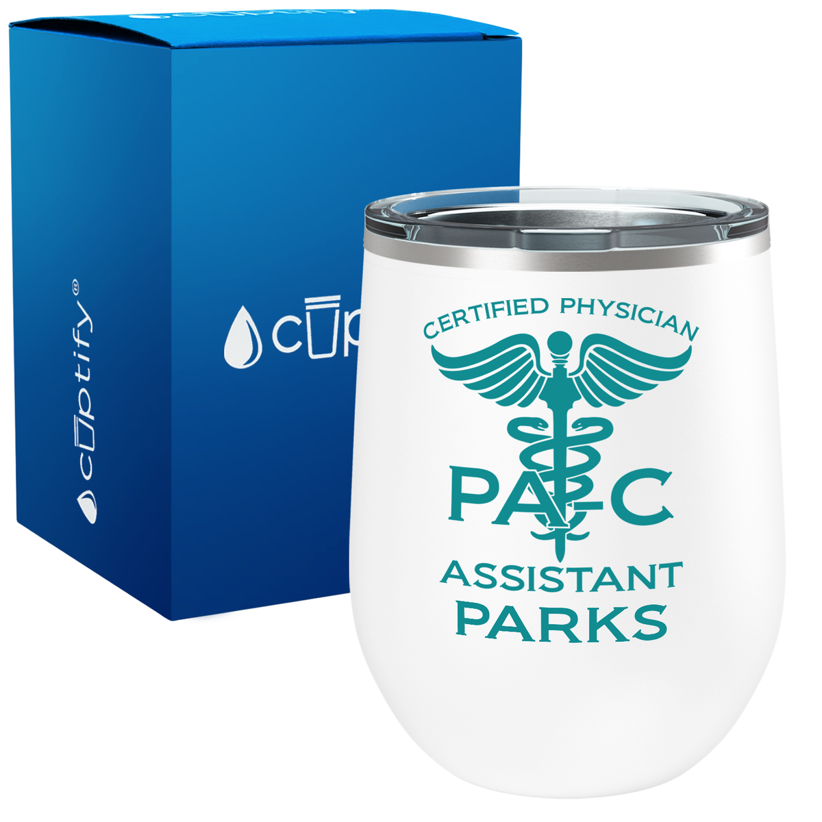 Personalized PA-C Certified Physician Assistant 12oz Medical Wine Tumbler