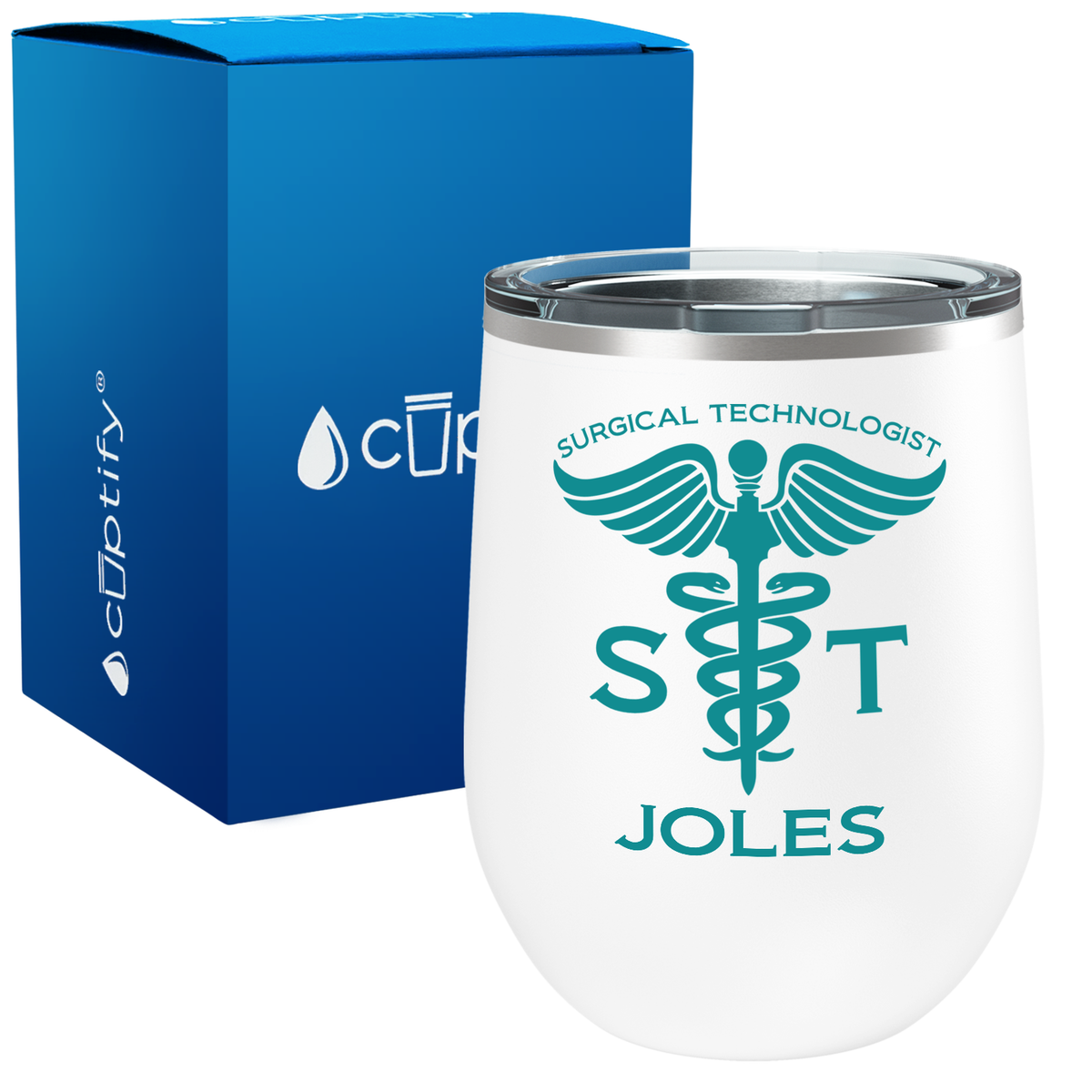 Personalized ST Surgical Technologist 12oz Medical Wine Tumbler