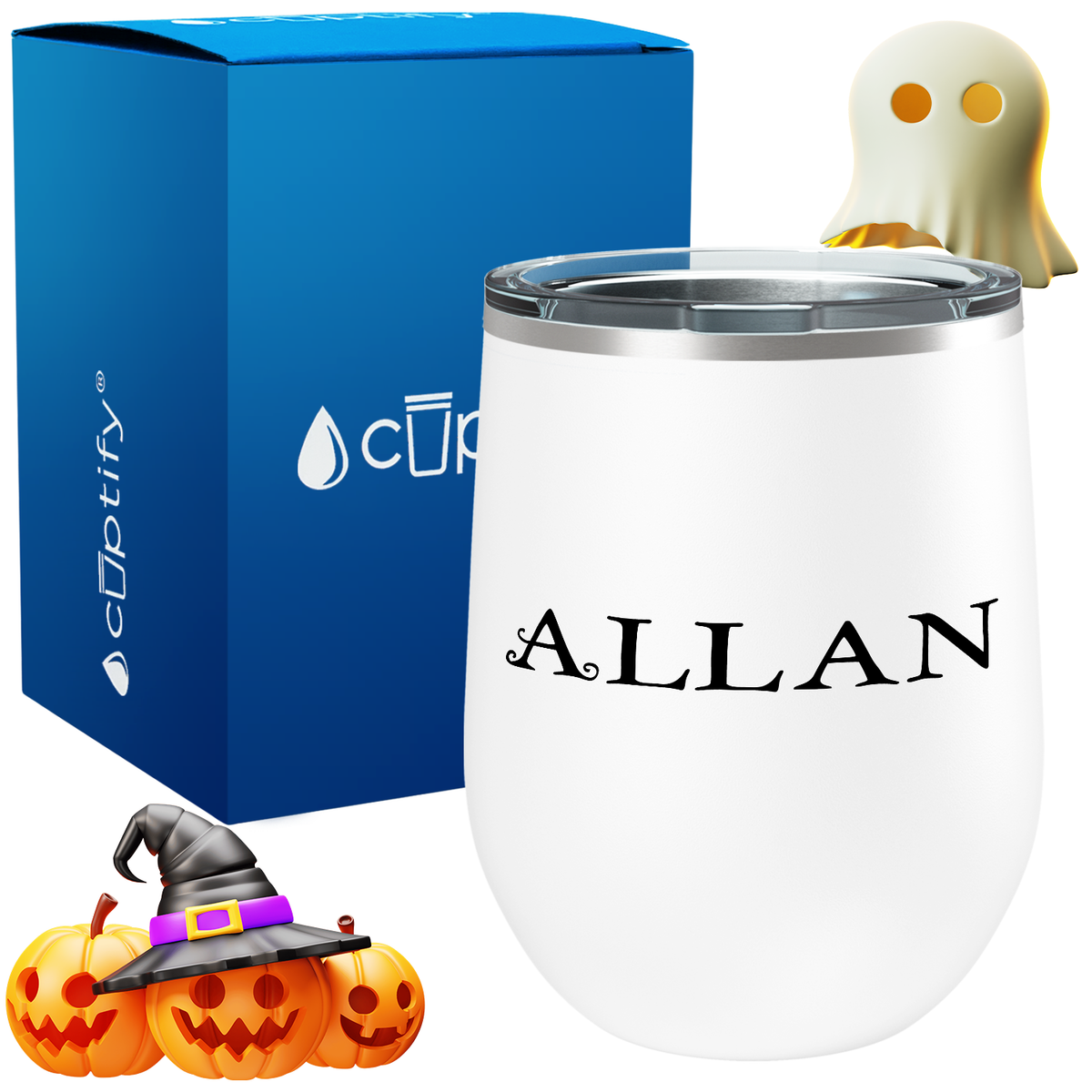 Personalized Eerie Style 12oz Halloween Wine Tumbler