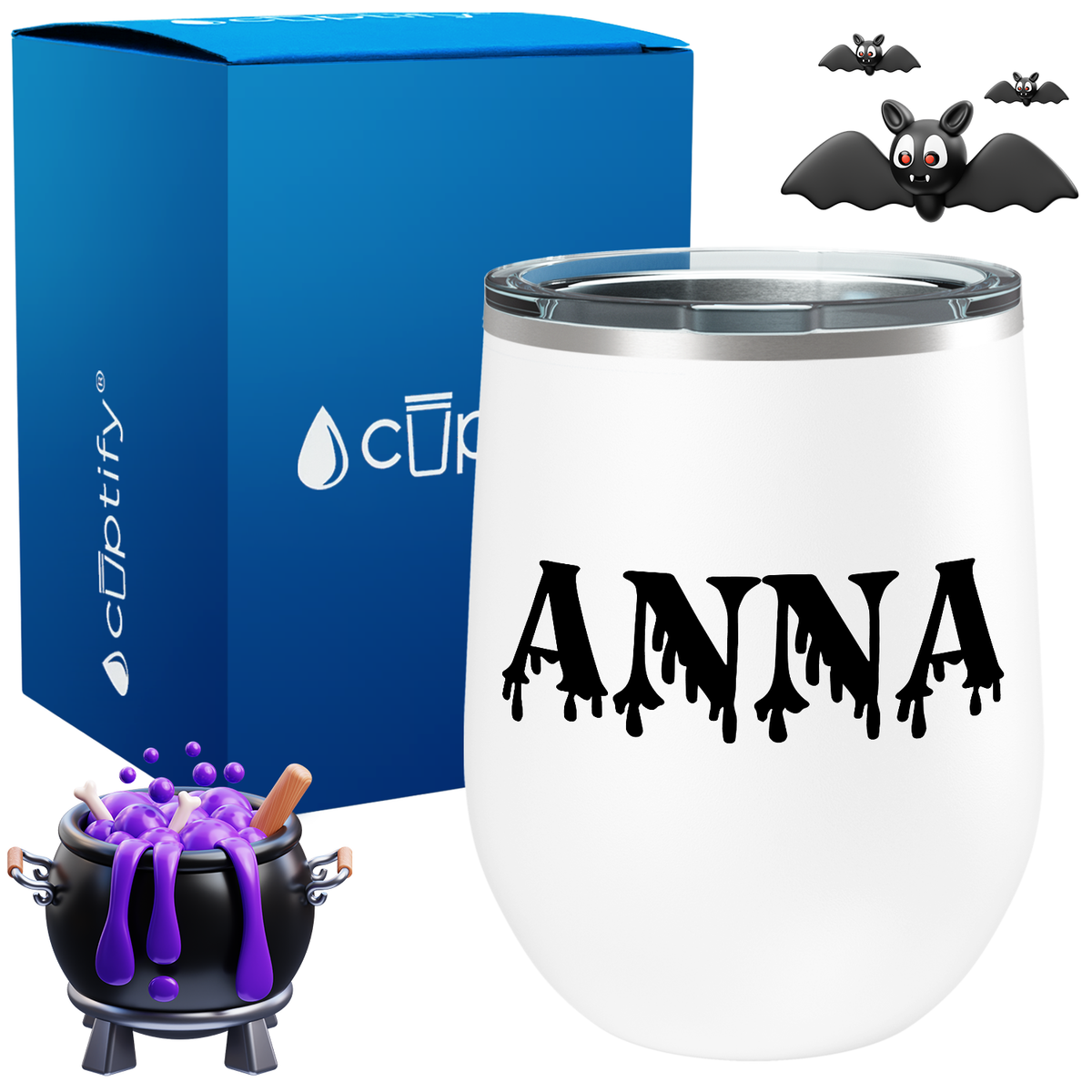 Personalized Bloody Style 12oz Halloween Wine Tumbler