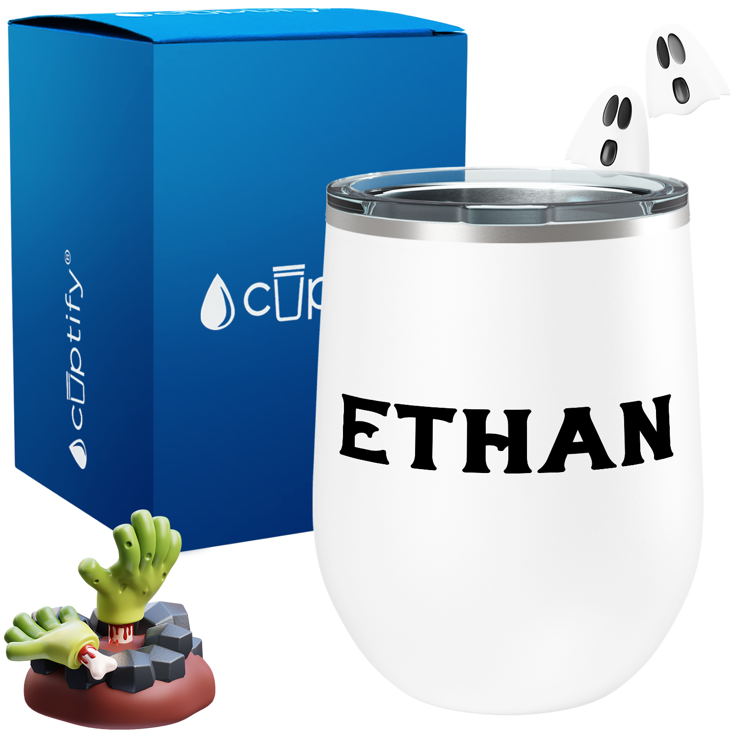 Personalized Grim Style 12oz Halloween Wine Tumbler