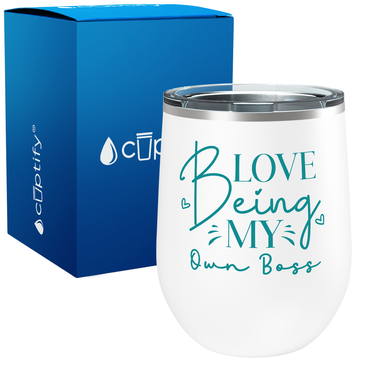 Love Being My Own Boss 12oz Boss Wine Tumbler
