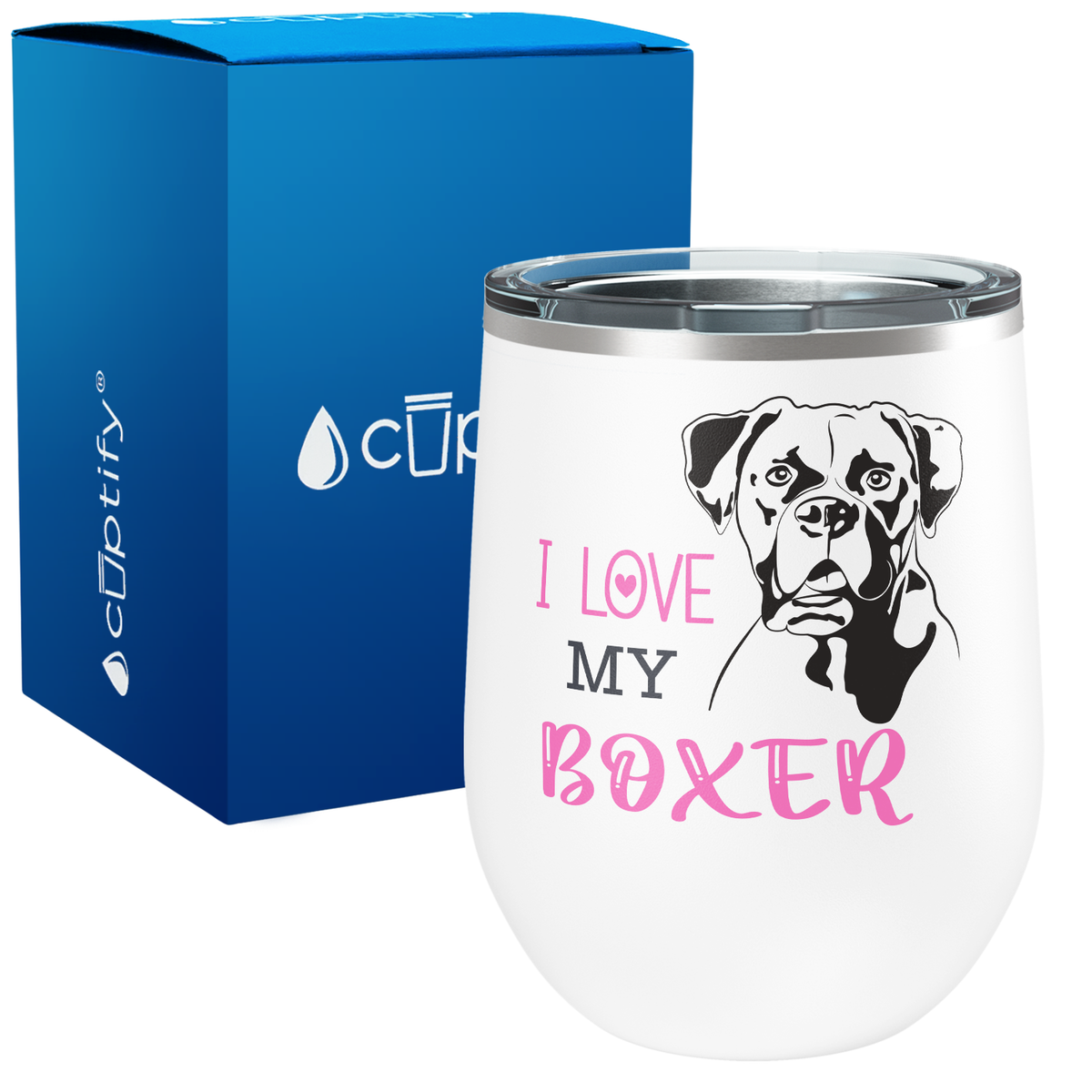 I love my Boxer 12oz Dog Wine Tumbler