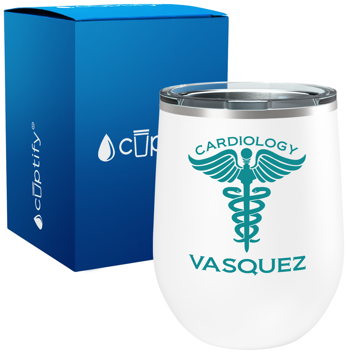 Personalized Cardiology 12oz Medical Wine Tumbler