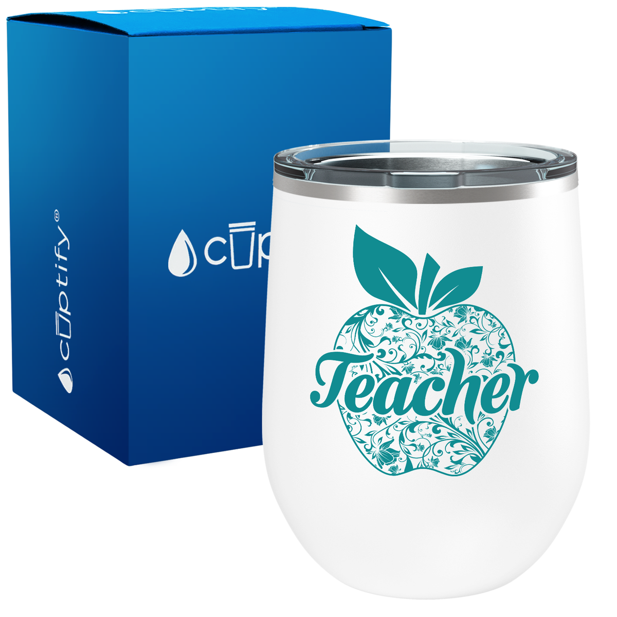 Teacher Apple 12oz Teacher Wine Tumbler