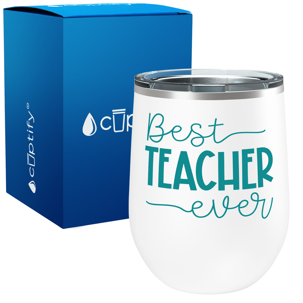 Best Teacher Ever 12oz Teacher Wine Tumbler