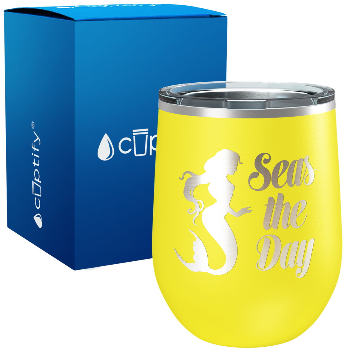 Seas the Day 12oz Beach Wine Tumbler