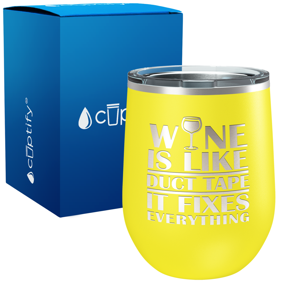 Wine is Like Duct Tape 12oz Funny Wine Tumbler
