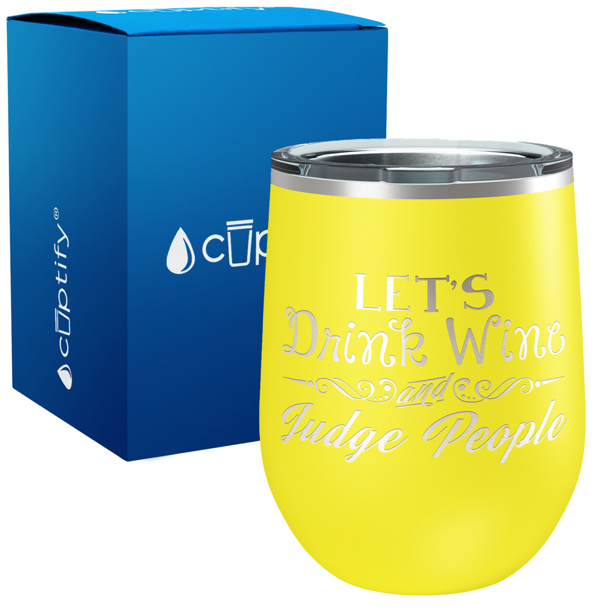 Lets Drink Wine And Judge People 12oz Best Friend Wine Tumbler