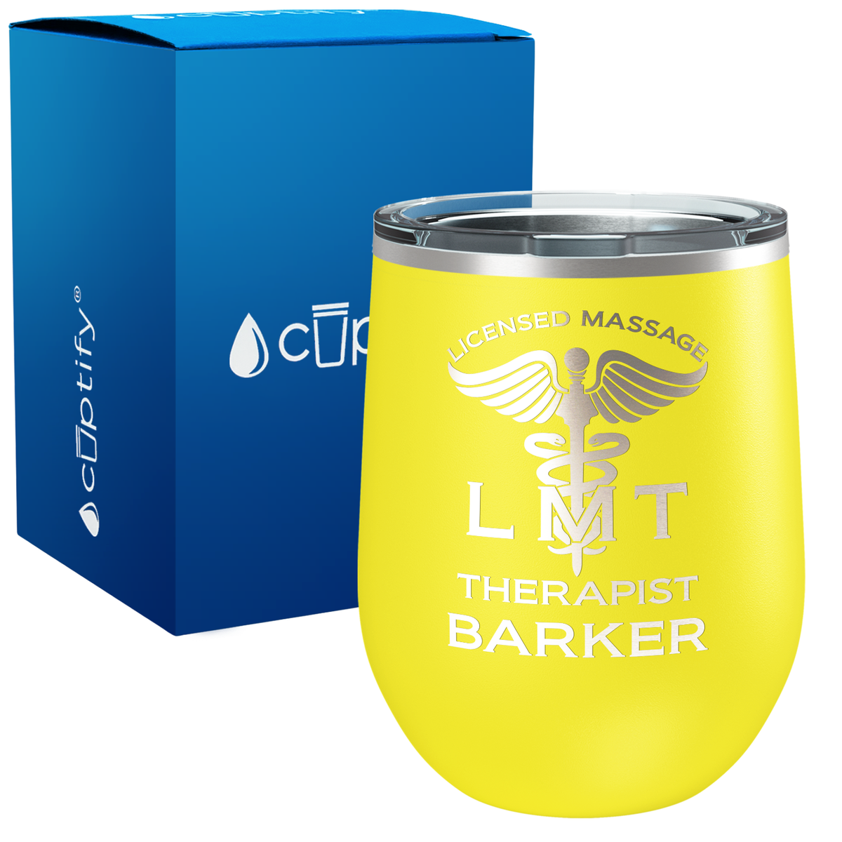 Personalized LMT Licensed Massage Therapist 12oz Medical Wine Tumbler