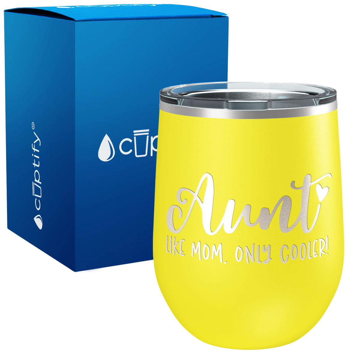 Aunt Like Mom Only Cooler 12oz Aunt Wine Tumbler