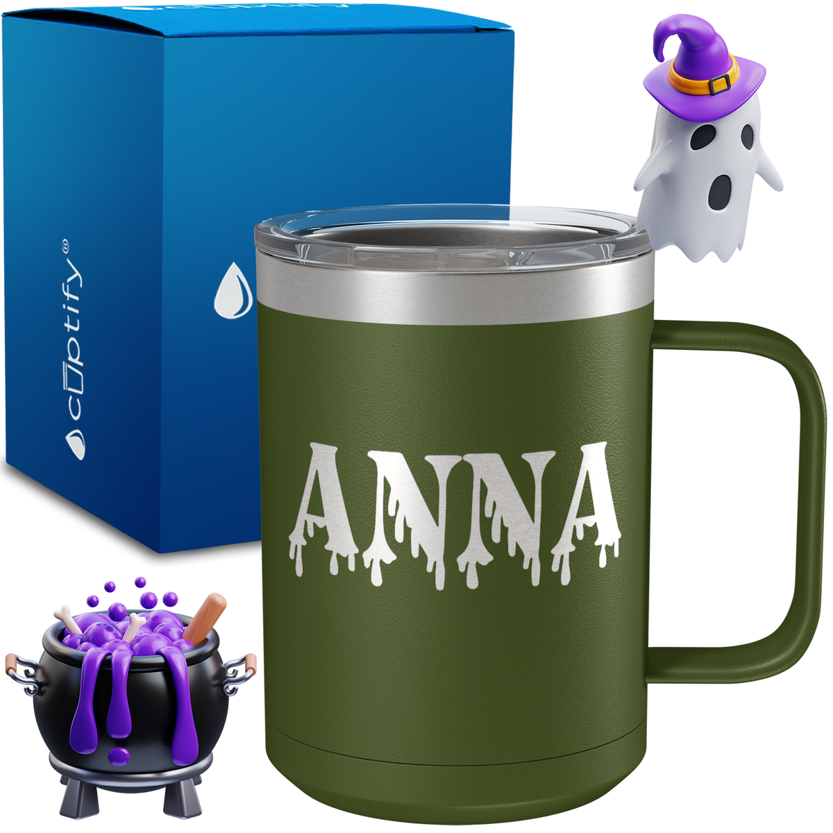 Personalized Bloody Halloween Font on 15oz Stainless Coffee Mug