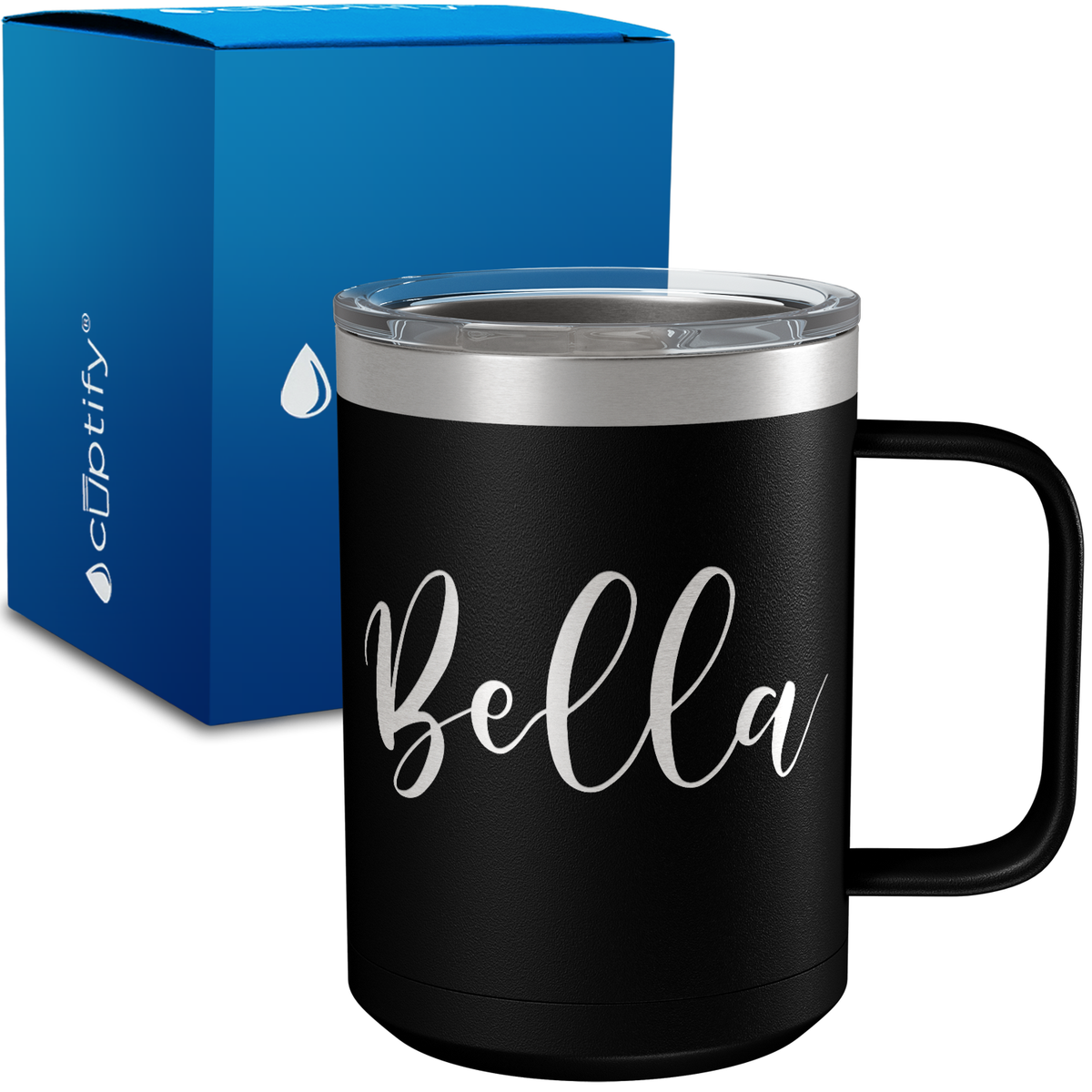 Personalized Bella Style on 15oz Stainless Coffee Mug