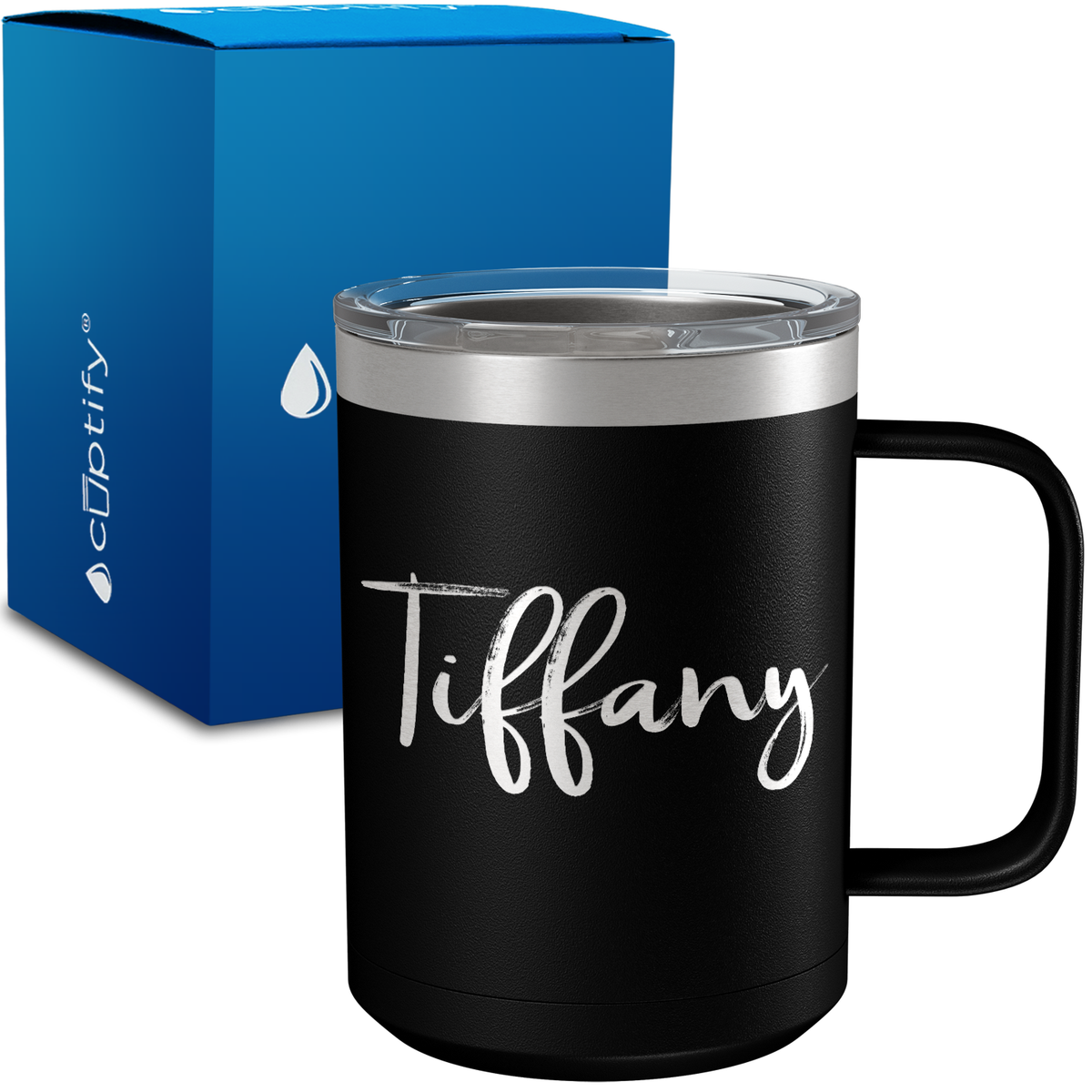 Personalized Tiffany Style on 15oz Stainless Coffee Mug