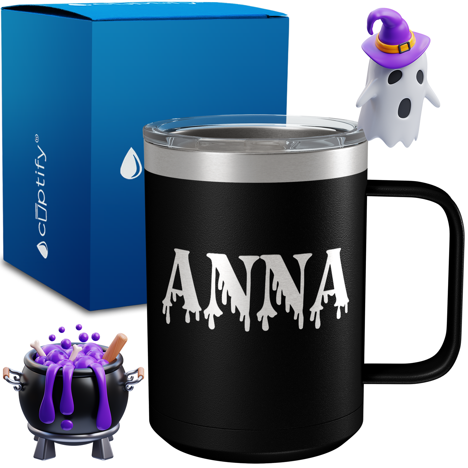 Personalized Bloody Halloween Font on 15oz Stainless Coffee Mug