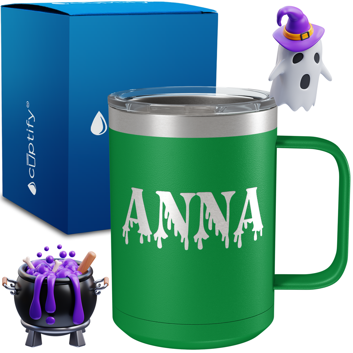 Personalized Bloody Halloween Font on 15oz Stainless Coffee Mug