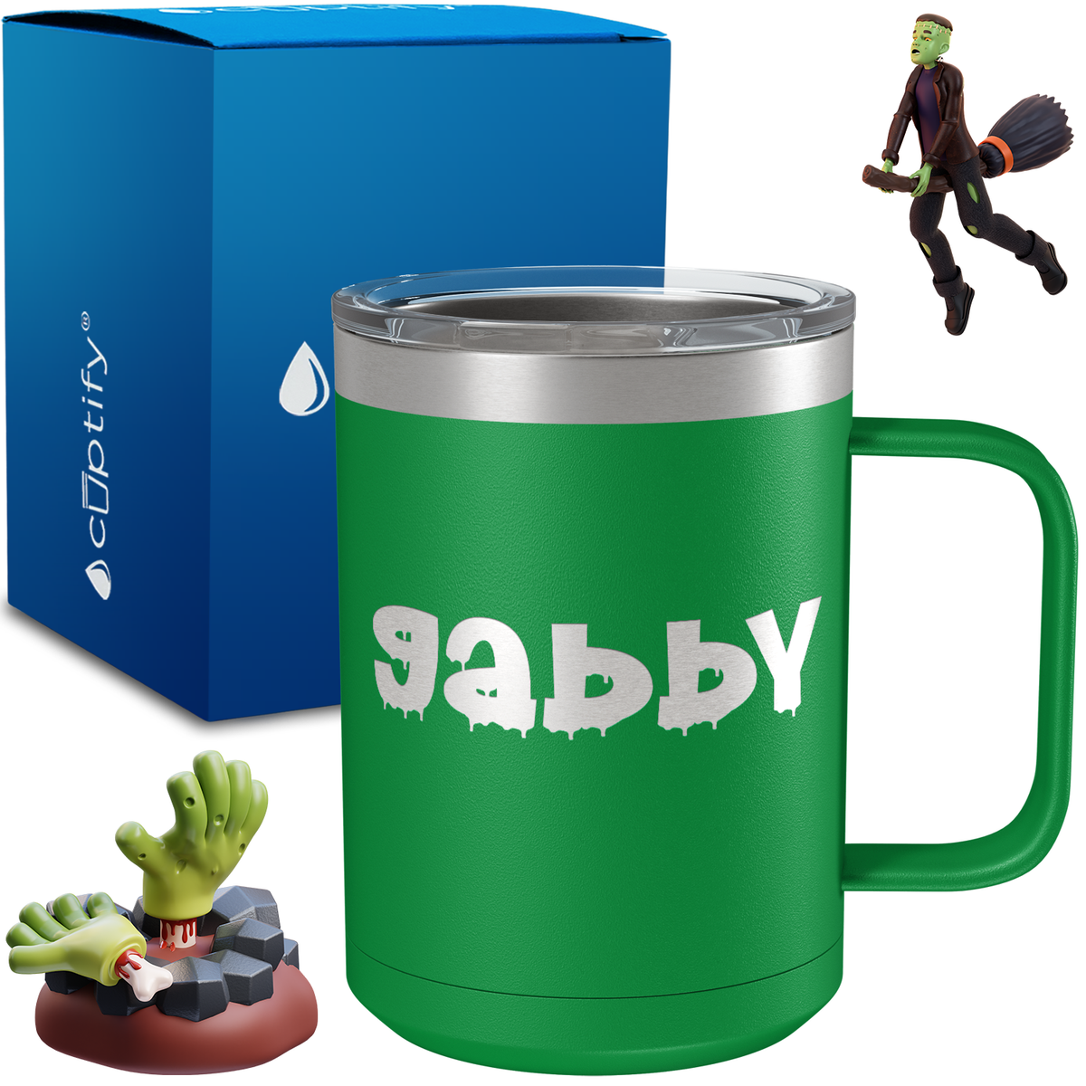 Personalized Haunted Halloween Font on 15oz Stainless Coffee Mug