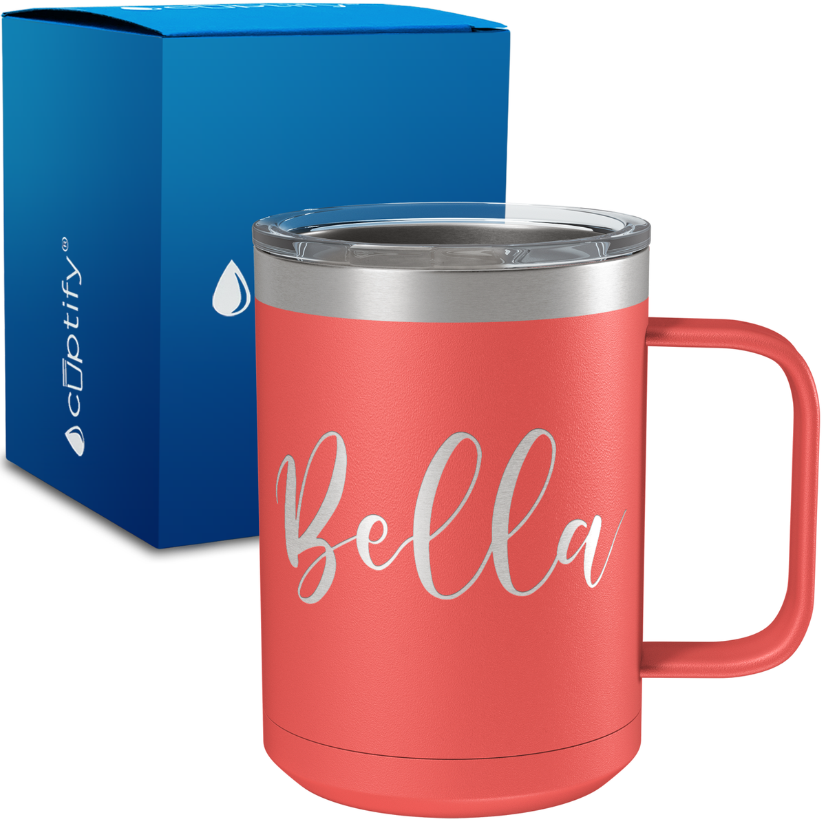 Personalized Bella Style on 15oz Stainless Coffee Mug