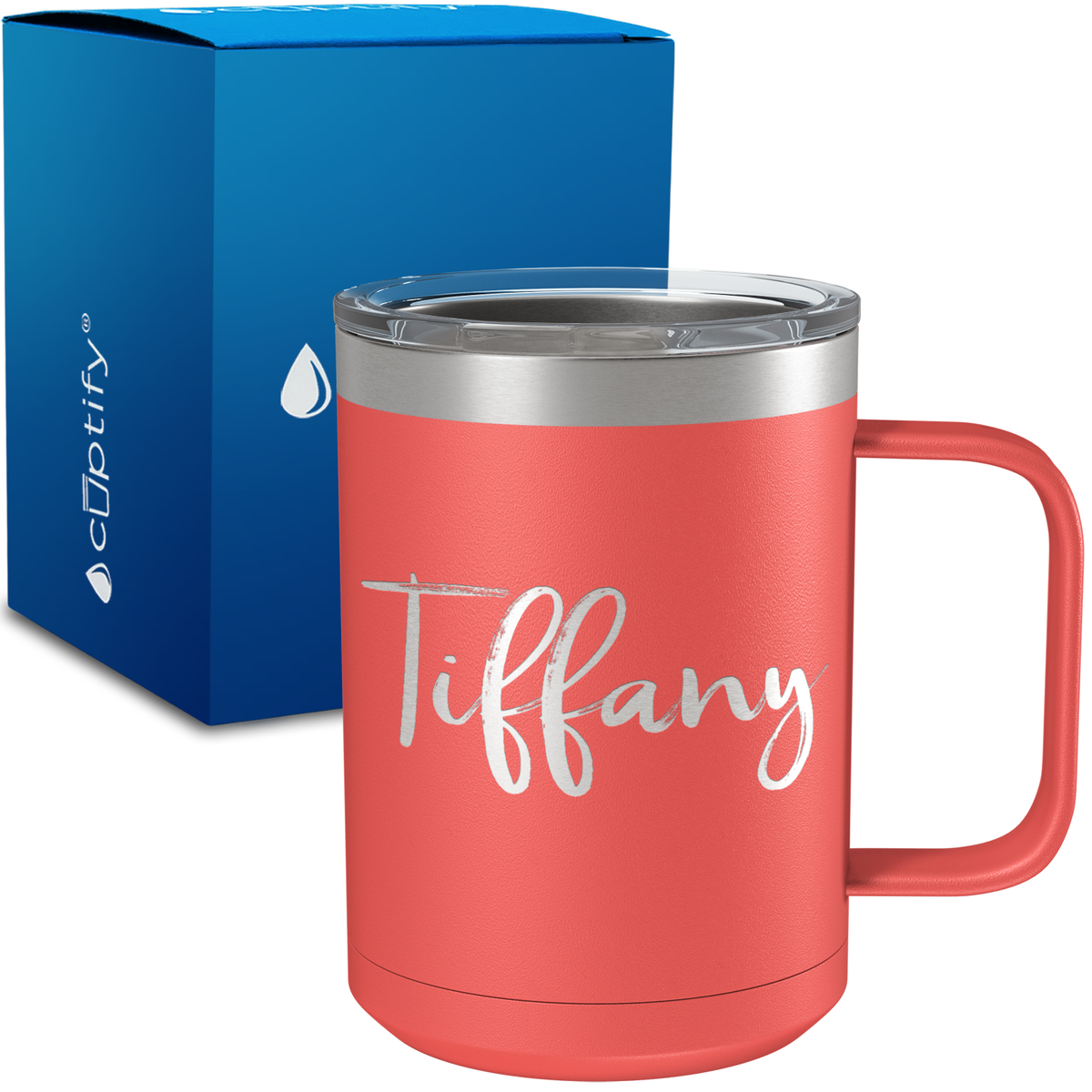 Personalized Tiffany Style on 15oz Stainless Coffee Mug