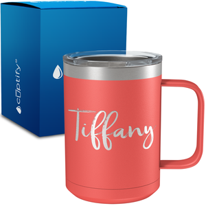 Personalized Tiffany Style on 15oz Stainless Coffee Mug