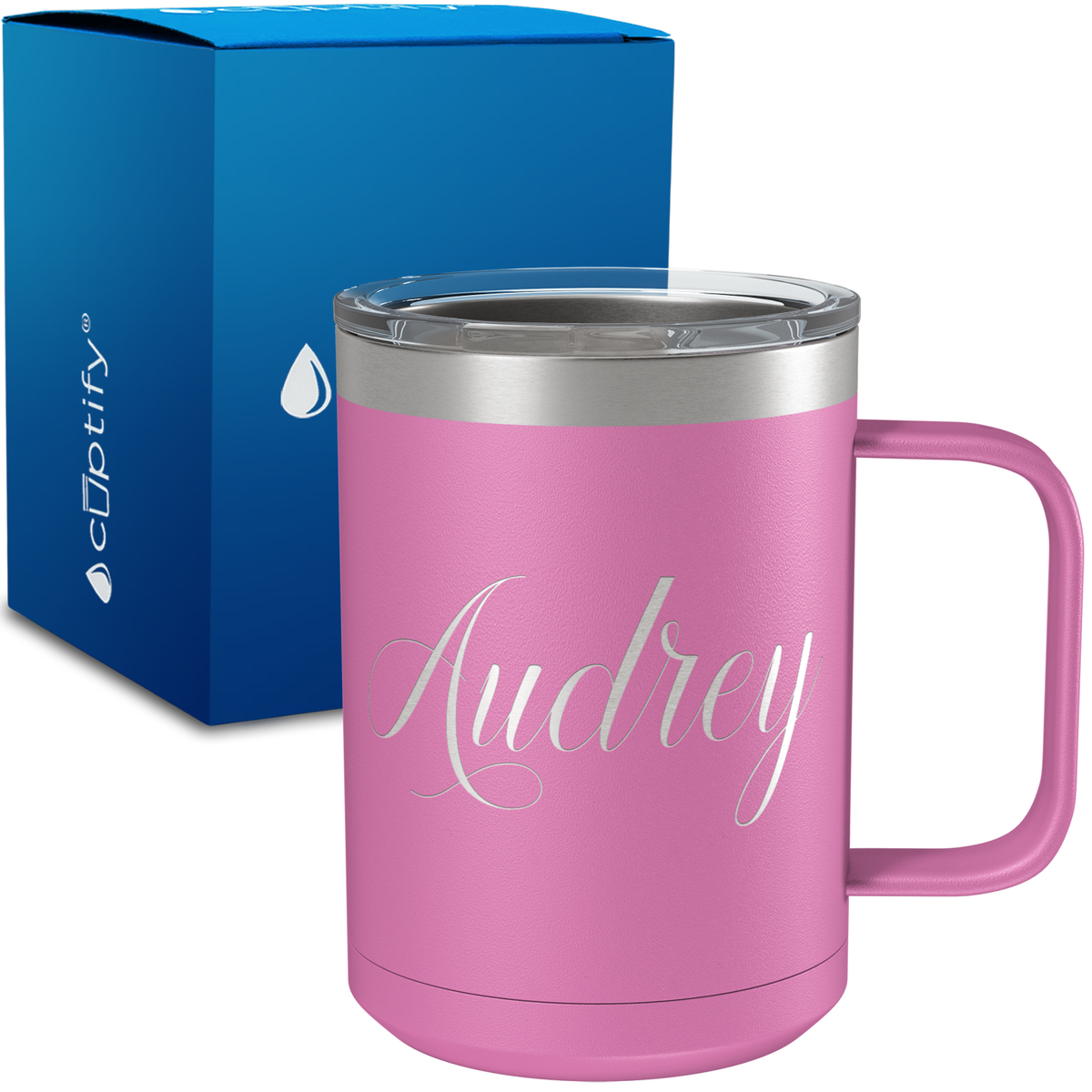 Personalized Audrey Style on 15oz Stainless Coffee Mug