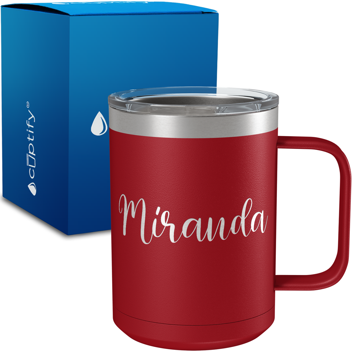 Personalized Miranda Style on 15oz Stainless Coffee Mug