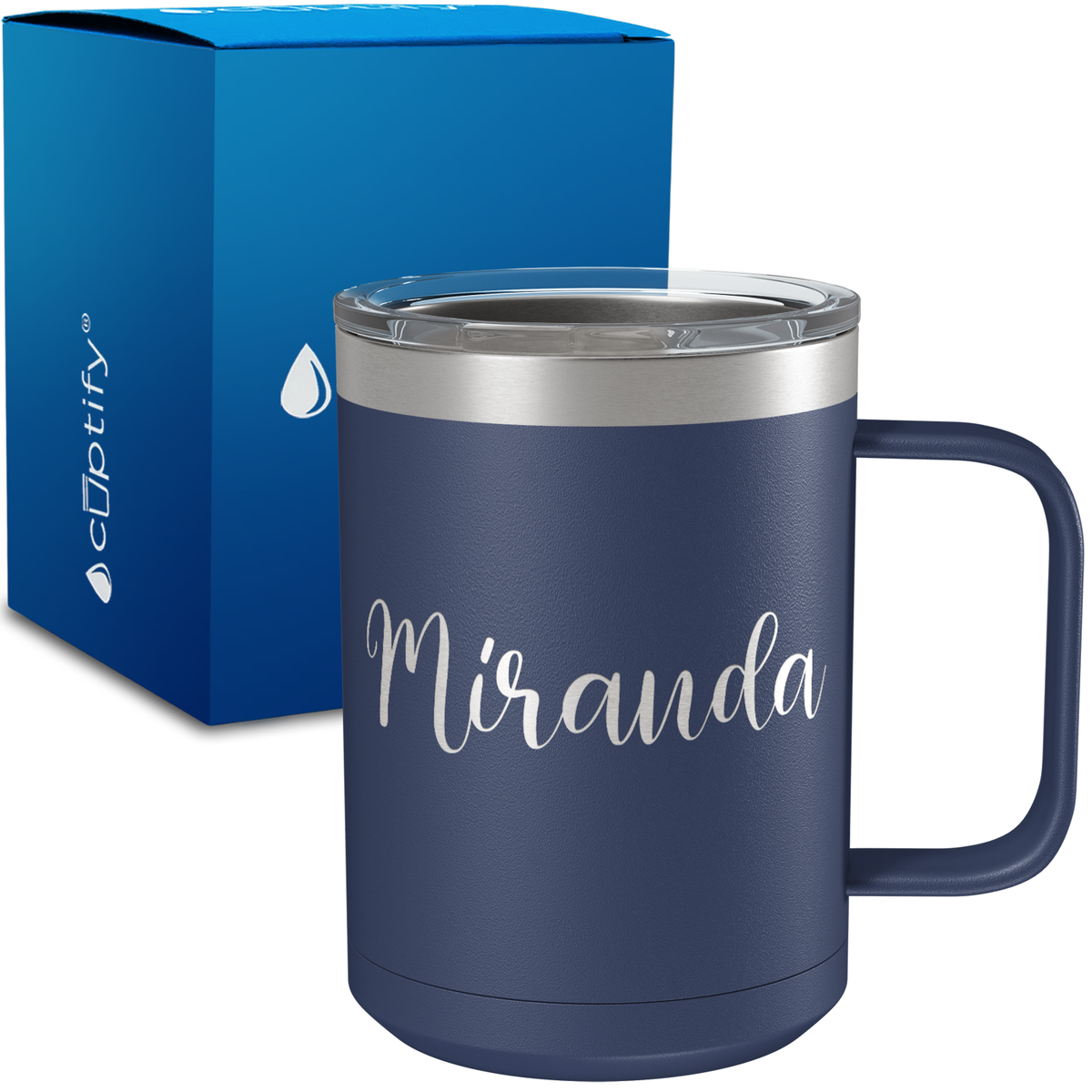 Personalized Miranda Style on 15oz Stainless Coffee Mug