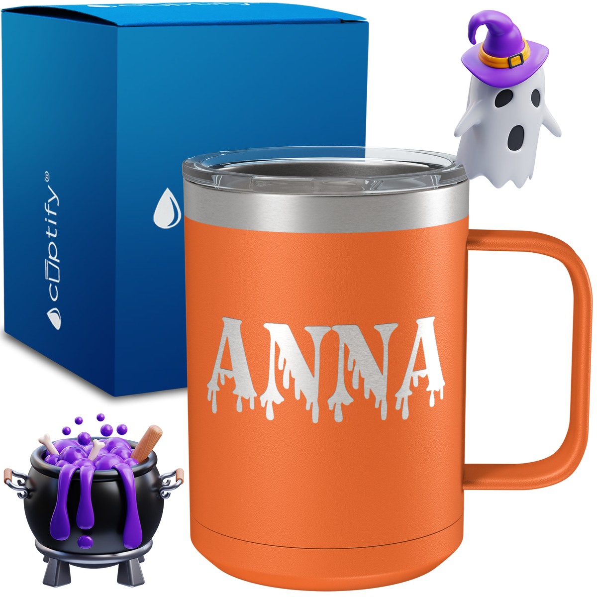 Personalized Bloody Halloween Font on 15oz Stainless Coffee Mug