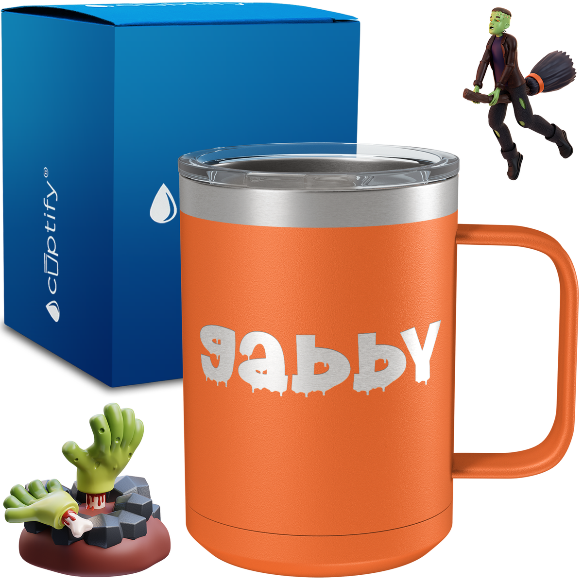 Personalized Haunted Halloween Font on 15oz Stainless Coffee Mug