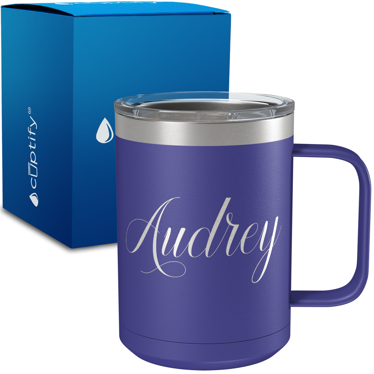 Personalized Audrey Style on 15oz Stainless Coffee Mug