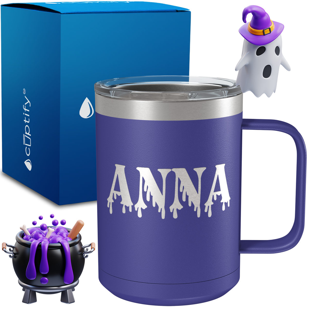 Personalized Bloody Halloween Font on 15oz Stainless Coffee Mug