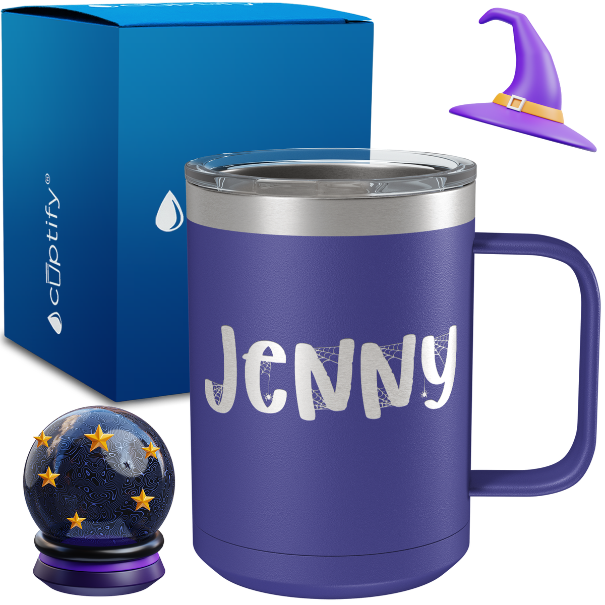Personalized Spooky Halloween Font on 15oz Stainless Coffee Mug