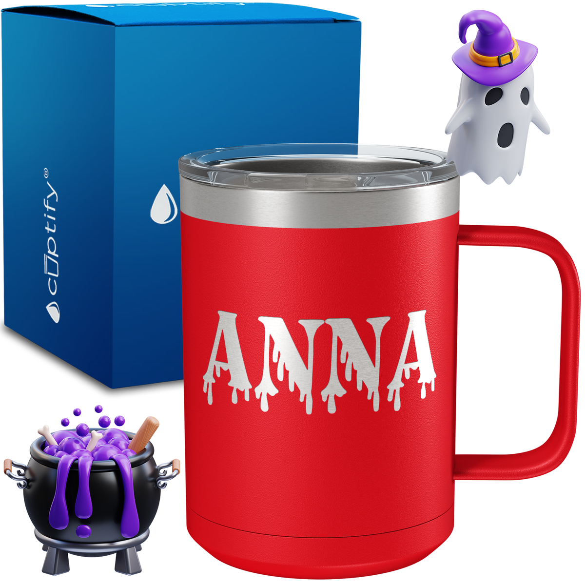 Personalized Bloody Halloween Font on 15oz Stainless Coffee Mug