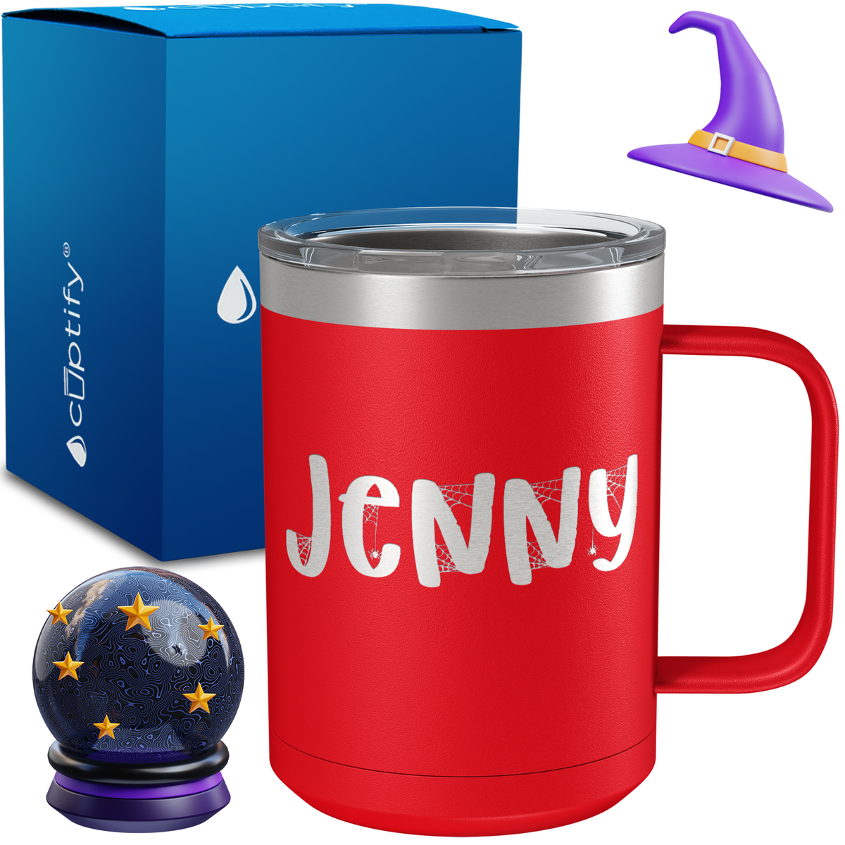 Personalized Spooky Halloween Font on 15oz Stainless Coffee Mug