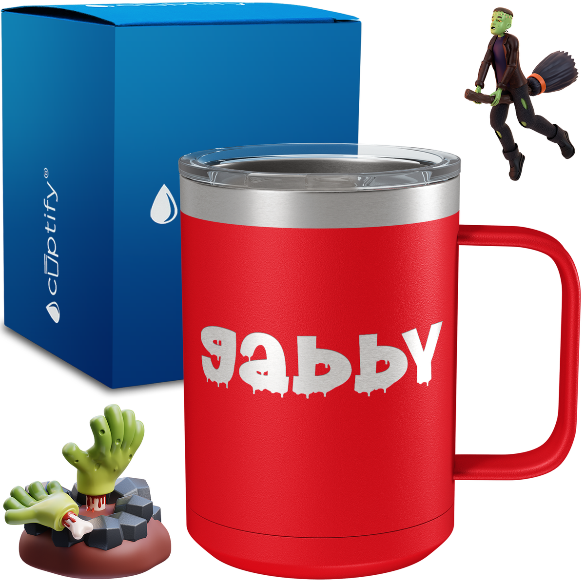 Personalized Haunted Halloween Font on 15oz Stainless Coffee Mug