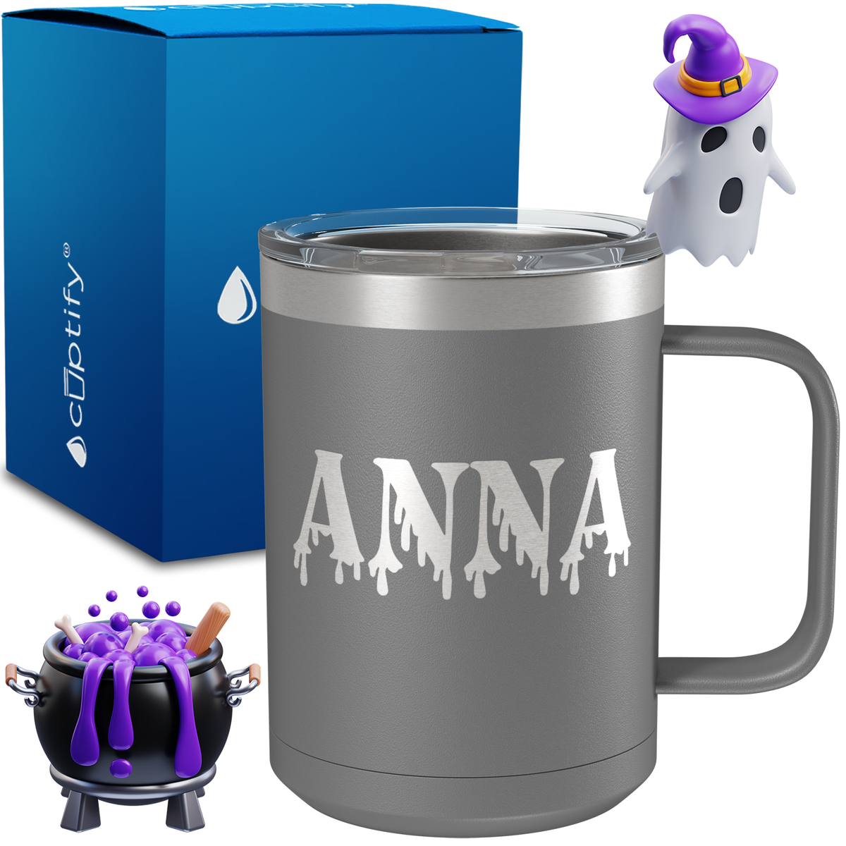 Personalized Bloody Halloween Font on 15oz Stainless Coffee Mug