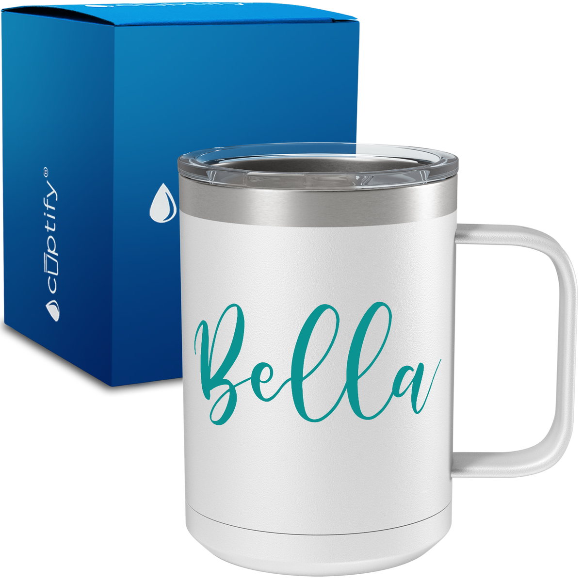 Personalized Bella Style on 15oz Stainless Coffee Mug