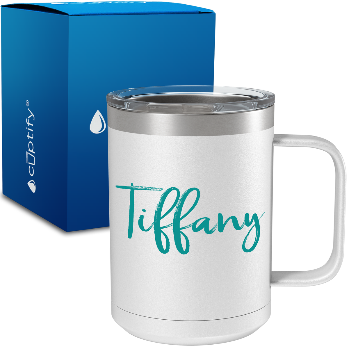 Personalized Tiffany Style on 15oz Stainless Coffee Mug