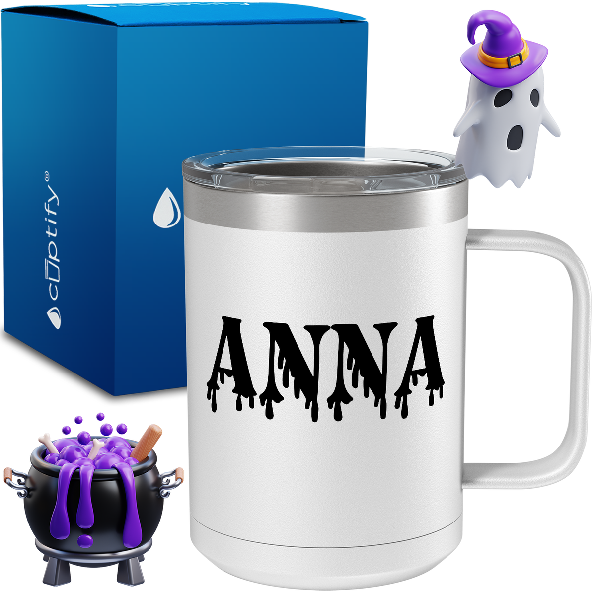 Personalized Bloody Halloween Font on 15oz Stainless Coffee Mug