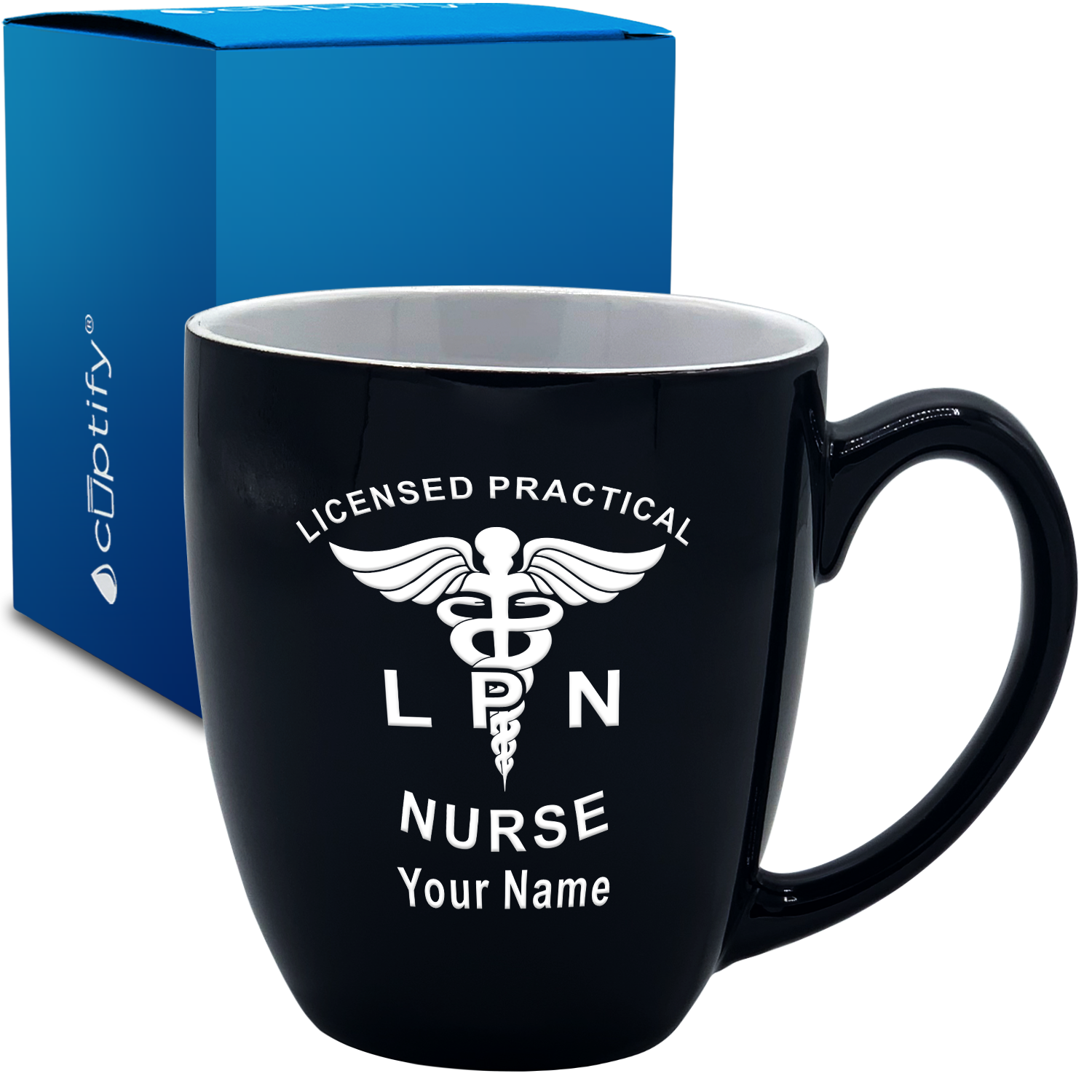 LPN Licensed Practical Nurse 16oz Personalized Bistro Coffee Mug