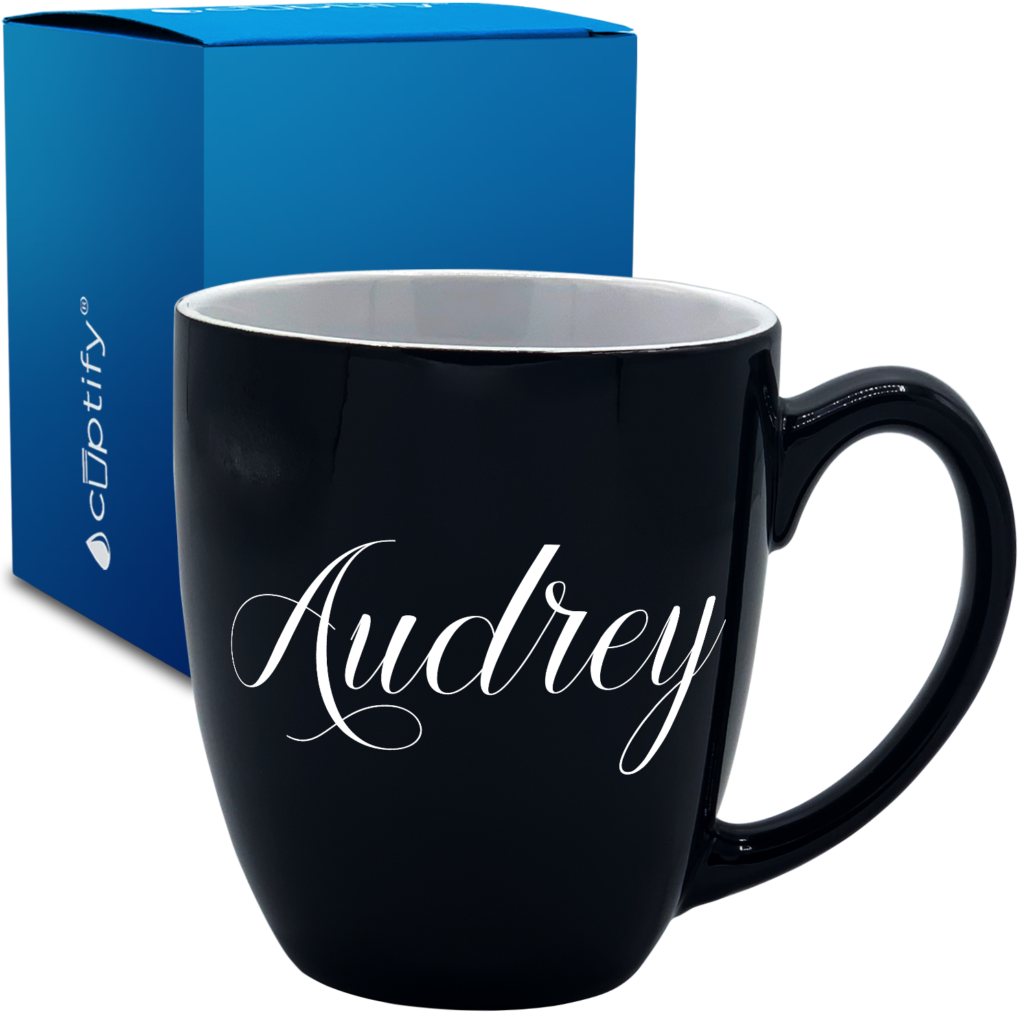 Personalized Audrey Style 16oz Bistro Coffee Mug