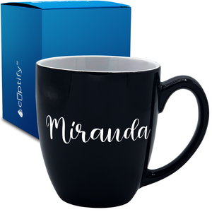 Personalized Miranda Style 16oz Bistro Coffee Mug