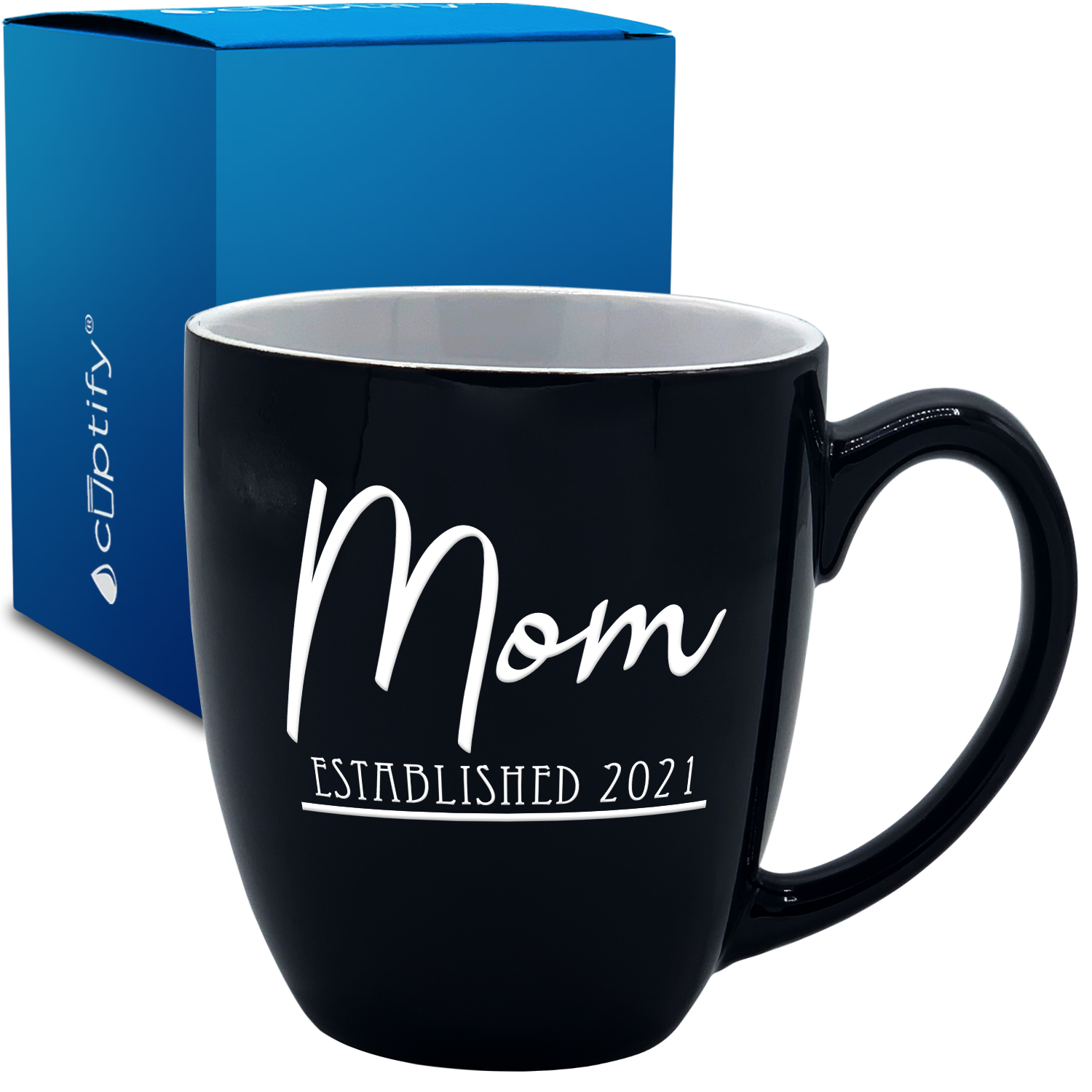Mom Established 16oz Personalized Bistro Coffee Mug