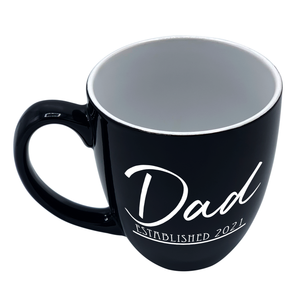 Dad Established 16oz Personalized Bistro Coffee Mug