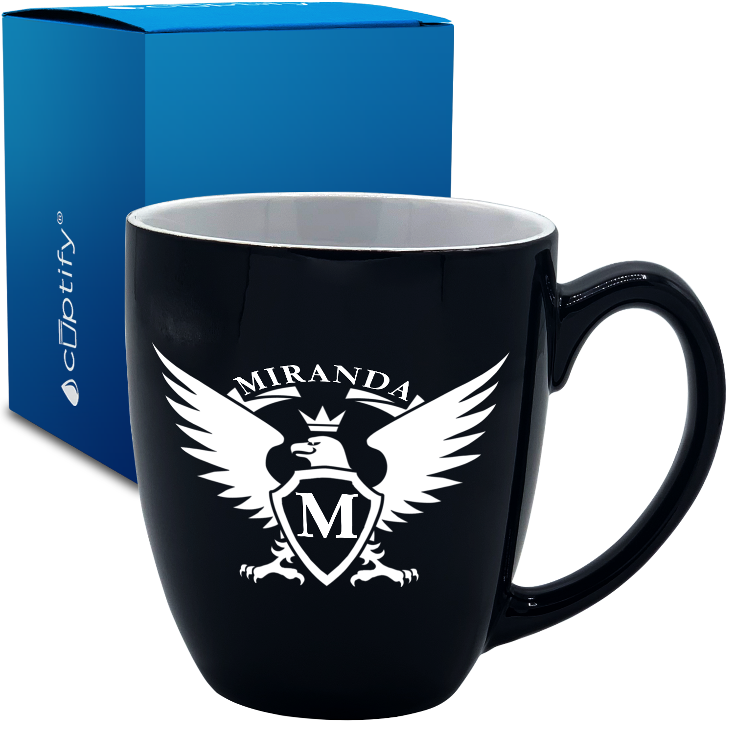 Personalized Eagle 16oz Bistro Coffee Mug